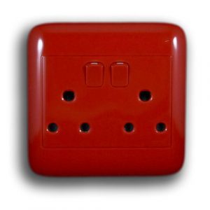 ONESTO ORACLE ONPD402 4X4 DOUBLE DEDICATED SOCKET, RED