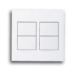 ONESTO MATRIX MXS-4041 4X4 4 LEVER 1 WAY SWITCH, WHITE