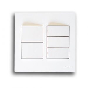 ONESTO MATRIX MXS-4051 4X4 5 LEVER 1 WAY SWITCH, WHITE