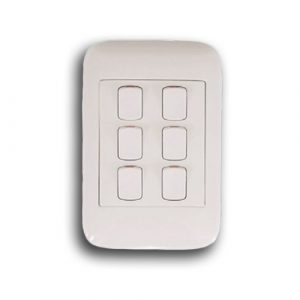 ONESTO ORACLE ON2061 2X4 6 LEVER 1 WAY SWITCH, WHITE