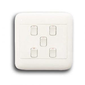 ONESTO ORACLE ON4051 4X4 5 LEVER 1 WAY SWITCH, WHITE