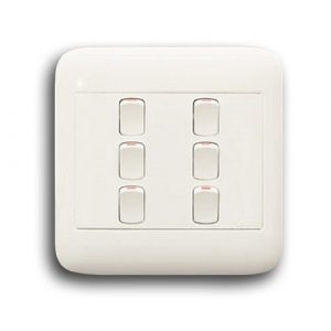 ONESTO ORACLE ON4061 4X4 6 LEVER 1 WAY SWITCH, WHITE