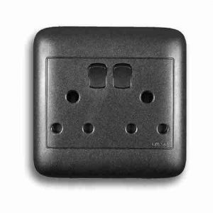 ONESTO ORACLE ONP4002BK DOUBLE SOCKET, BLACK